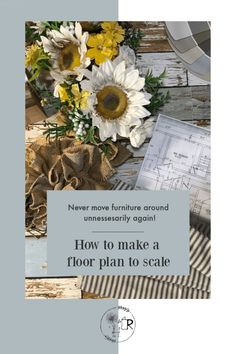 a table with flowers and papers on it