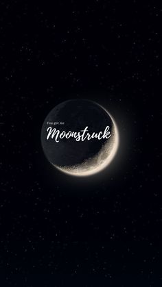 the moon is in the sky with words on it that read,'we are monstrack '