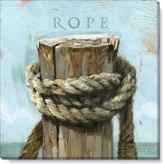 Rope Canvas Art Print Diy Canvas Art, Rope Canvas Art, Lake Art, Brown Wall Art, Bold Art, Nautical Art, Coastal Art, Photo Images, Giclee Art