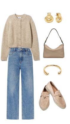 Beige Cardigan Outfit, Cardigan Fall Outfit, Outfit Cardigan, Cardigan Outfit, Beige Outfit, Cardigan Beige, Beige Cardigan, Outfit Inspiration Fall