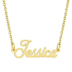 Introducing the KISPER 18K Gold Plated Stainless Steel Personalized Name Pendant Necklace – a unique and meaningful way to express your individuality. This customized necklace features a pendant crafted from durable stainless steel, plated with opulent 18K gold, and delicately designed with your chosen name. The personalized touch adds a special and sentimental element to this elegant accessory. The necklace allows you to carry your name close to your heart, making it a distinctive and stylish p Personalized Pendant Necklace, Customized Necklace, Name Pendant, Nameplate Necklace, Gold Name Necklace, Personalized Pendant, Name Jewelry, Custom Name Necklace, Elegant Accessories