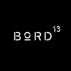 the word b o r d is written in white letters on a black background,