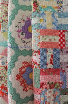 the quilts are all different colors and patterns