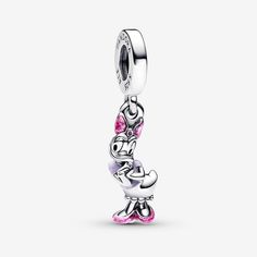 Lean into your playful side when you wear the Disney Daisy Duck Dangle Charm. An intricate depiction of Disney's Daisy Duck character, this sterling silver charm pops with colorful enamel and grooved detailing. As Donald Duck's charismatic counterpart, Daisy Duck is a beloved character in the Disney universe and in this charm she's all smiles and style. Pair this piece with other sterling silver ones and it will stand out as an eye-catching accent. - Pandora Disney Daisy Duck Dangle Charm - Enam Pata Daisy, Pandora Daisy, Disney Daisy Duck, Custom Charm Bracelet, Disney Charms, Charms Pandora, Pandora Disney, Daisy Charm, Solid Gold Necklace