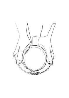 a black and white drawing of a ring