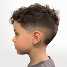 Faded Sides with a Wavy Top Hair Cut For Kids Boy Short, Boys Haircuts Wavy Hair, Wavy Hair Boys Haircuts, Hair Cuts For Boys With Long Curly Hair, Haircut For Toddler Boys With Curly Hair, Little Boy Haircut Wavy Hair, Toddler Boys Curly Haircut, Curly Haircuts For Toddler Boys, Little Boy Wavy Haircut