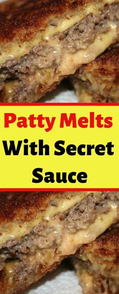 patty melts with secret sauce on top