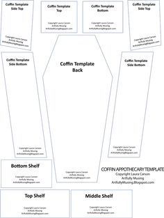 the coffee cup template is shown in blue and has five different types of cups on it