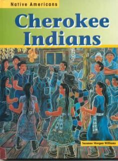 a book cover with an image of people in the background and words that read,'cheroke indians '