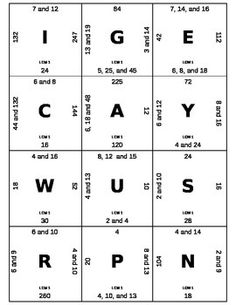 an image of the alphabets and numbers for each letter in this printable game