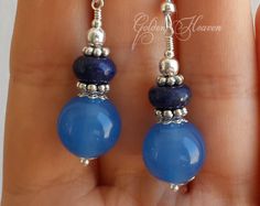 Handmade Earings, Lapis Lazuli Earrings, Jewelry Making Project, Pretty Jewelry, Handmade Wire Jewelry, Handmade Jewelry Designs