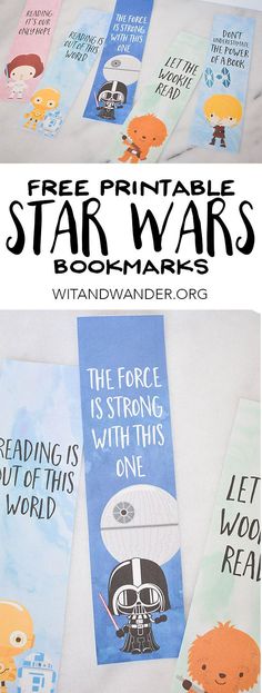 printable star wars bookmarks for kids and adults to make with the force is strong with this one