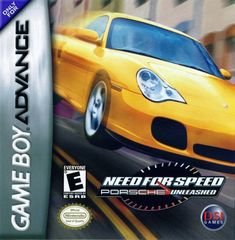 the game boy advance has an image of a yellow sports car on it's cover