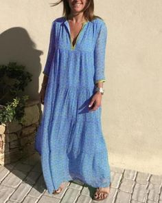 HOT SELLING !FREE SHIPPINGOrder Over $80BUY 3 USE 8% OFF CODE :8OFF Item:L7732 Description:Theme:SummerNeckline:V neckSleeve Type:Long SleeveStyle:Casual,Boho,HolidayOccasion:Beach,Holiday,DateMaterial:Cotton-blendPackage Included: 1*DressDue to the difference between different monitors, the picture may not reflect the actual color of the item. ShippingReceiving time = Processing time + Shipping timeReturn PolicyOur GuaranteeReturn or exchange within 15days from the delivered date.Request:1. Ite Printed Beach Dresses, Vestidos Retro, Boho Dresses Long, Maxi Dress Sale, Boho Dresses, Cotton Blends Dress, Long Dress Casual, Maxi Robes, Summer Party Dress