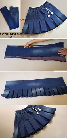 how to make a skirt out of jeans