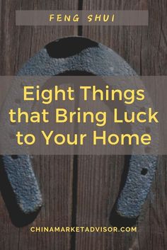 a horseshoe with the words eight things that bring luck to your home