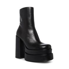 COBRA Black Platform Bootie | Women's Platform Bootie – Steve Madden Feelin Groovy, Holiday Wishlist, Shoe Ideas, Steve Madden Store, Take It Back, Yeah Yeah, 90's Fashion, Fall Clothing, Fancy Shoes