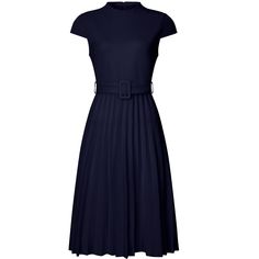 This dress can be a perfect addition to almost any outfit for daily wear, great for work, meetings, weddings, offices, businesses, parties, cocktails, casual, everyday dressing, etc. Pair with flat shoes or high heels for an elegant office look. Comfortable and versatile, this dress is perfect on its own or as a layer under a blazer. Dresses Dark Blue, Business Professional Dress, Work Meetings, Pleated Dresses, Elegant Office, Clothing Ideas, Casual Everyday, 50's Dress, Flat Shoes