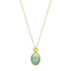 Finish off your ensemble with this 18k gold plated "Good Fortune" jade pendant necklace. Finish off your ensemble with this 18k gold plated "Good Fortune" jade pendant necklace. Chain length: 18 in. + 2-in. extender Chain type: cable Pendant size: 25.02mm x 14.1mm Nickel free Metal: sterling silver Plating: 18k gold Finish: polished Packaging: pouch Inscription: Good FortuneSTONE DETAILS Stone type: jadeite jade Total weight: 9 3/4 ct. Center stone size: 16mm x 12mm Shape: cabochon Setting: glue Packaging Pouch, Jade Pendant Necklace, Jade Necklace, Jade Pendant, Green Jade, Good Fortune, Jade Green, Necklace Chain, Girly Girl