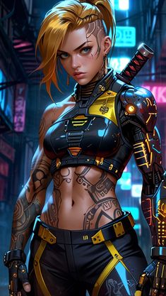 Cyberpunk Cosplay Female, Female Gunslinger Art, Cyberpunk Outfits Female, Cyberpunk Woman Art, Warrior Female Art, Cyberpunk Female Character Art, Realistic Character Art, Shadar Kai Female, Warrior Rpg