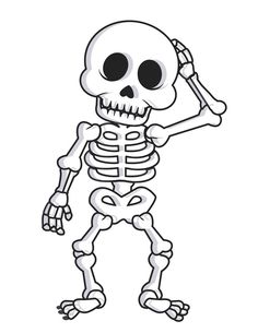 a skeleton with a bone in it's left hand and one eye open, while holding