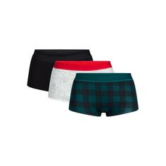 Just in time for the holidays. The Cotton Boyshort Panties by Holiday Time will have you in the holiday spirit. Crafted in a soft cotton blend, these panties offer comfort that hugs your curves and a confident fit that moves with you the entire day. The wide elastic waistband and fun holiday prints adds a fun active inspired element with a hint of shine. Treat yourself this holiday season with this money-saving three-pack panty set or gift it to someone special! Size: S.  Color: Multicolor.  Gender: female.  Age Group: adult. Cute Bras, Spells Witchcraft, Holiday Prints, Womens Bras, Holiday Time, Just In Time, Money Saving, Holiday Spirit, Holiday Fun