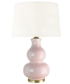 Alexandria Gourd Table Lamp - Table Lamps - The Well Appointed House Table Lamp Dresser, Decoupage Lamp, Lamp Pink, Pink Lamp, Gourd Lamp, Craft Lights, Mirror Lamp, Buffet Lamps, Ceramic Base