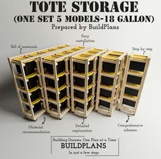 the instructions for how to build a modular storage unit from wood pallets and other materials