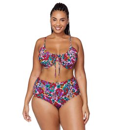 Comfortable Swimwear, S Hook, Soft Cup, Plus Size Swimwear, Raisin, Hand Wash, Spandex, Plus Size, Fabric