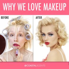 Or, as one of our Facebook fans so aptly put it: Why We Love Makeup ARTISTS!! =D   Have a great weekend! #CoastalScents #makeup #beauty #funny #motd #funnymakeup Makeup Meme, Eyeliner Memes Funny, Funny Makeup Memes, Make Up Memes Humor Makeup, Makeup Before And After, Lots Of Makeup, Love Makeup