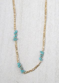 Stone Necklace Gold/Teal JEWELRY - Shop Miss A Colorful Stones, Beaded Necklace Designs, Rings Bracelets, Earrings Rings, Trendy Jewelry, Dainty Necklace, Stone Necklace, Necklace Designs, Gold And Silver