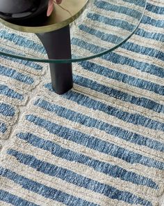 raine medium soft touch textured rug cream blue