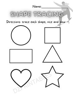 shapes worksheet for kids to practice shape