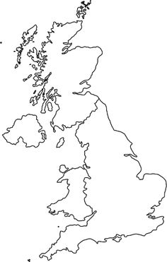 an outline map of the united states, with lines in black and white to indicate where each country is