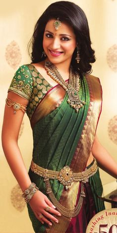 Trisha Photos, Of Sarees, Indian Bridal Wear, Bridal Silk Saree, Madhuri Dixit, South Indian Bride, Indian Attire, Desi Fashion