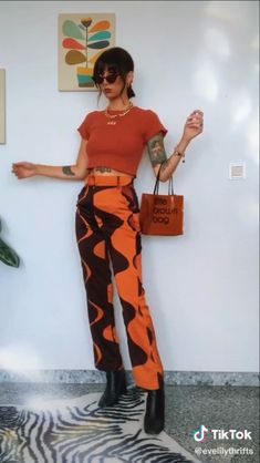 Vintage Funky Outfits, Crazy Outfits Women, Funky Club Outfits, Eclectic Colorful Outfits, Funky Outfit Inspiration, Edgy Maximalist Outfits, Funky Thrifted Outfits, Dark Maximalist Outfit, Fun Clothing Styles