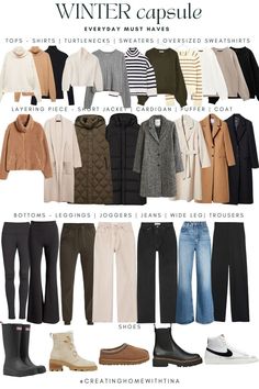 Now is the time to add to your Winter Capsule Wardrobe. I always add a few pieces ON SALE! December and January is when you can get the best deals on the timeless, versatile items. Checkout my latest 2023/24 Winter Capsule wardrobe tips and recommendations. Its a simple breakdown of affordable, yet stylish everyday pieces that will last you this season and beyond. Outerwear Capsule Wardrobe, Winter Capsule Wardrobe 2020, Staple Winter Wardrobe Pieces, Clothes For Winter Womens, Winter Outfits Wardrobe, Winter Wardrobe Staples, December Capsule Wardrobe, Capsule Wardrobe Jackets, Skirts And Dresses Capsule Wardrobe