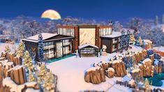 Cc The Sims 4, Sims 4 Build, The Sims 4, Ski Resort, The Sims, Winter Wonderland