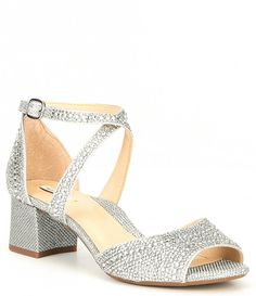 Shop for Alex Marie Seyland Rhinestone Cross Strap Block Heel Sandals at Dillard's. Visit Dillard's to find clothing, accessories, shoes, cosmetics & more. The Style of Your Life. Bride Shoes Low Heel, Mother Of The Bride Shoes, Groom Shoes, Bridal Wedding Shoes, Dressy Sandals, Alex Marie, Ankle Strap Block Heel, Jeweled Sandals, Rhinestone Cross