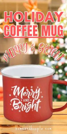 Holiday Coffee Mug - Merry and Bright Holiday Morning, Holiday Coffee, Spark Joy, Red Design, Invite Your Friends, Playful Design, Perfect Christmas Gifts, Perfect Christmas