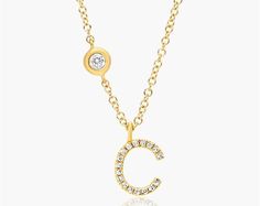 Gold Initial, Letter Necklace, Pretty Wallpapers, Pendant Jewelry, Are You The One, Diamond Necklace, Initials, Yellow Gold, Yellow