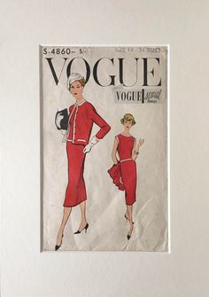 a woman's dress and hat is featured on the cover of a sewing pattern