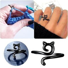 Yarn Ring Cat Kitty Ears Adjustable Size Crochet Ring Beginner Knitting Crocheting Gift Crochet Tension Regulator Tool Finger Ring Gift Black Ring Cat contains 1pc ring The Ring adjustable Jewelry for Women Rings Dragon Rings for Boys Bow Ring Womens Band Rings Big Colorful Rings Preppy Ring, Yarn Ring, Crochet Tension, Crochet Ring, Ring Cat, Cool Rings For Men, Ring Boy, Beginner Knitting, Crochet Rings