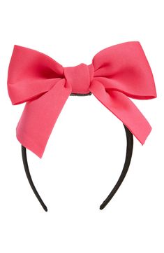 This slim, comfortable headband makes it supereasy to put a perfectly tied bow in your kid's hair. 3/4" band width; 6 1/2" x 4" bow Textile/plastic Imported Big Bow Headband, Comfortable Headbands, Pink Headbands, Big Bow, Big Bows, Bow Headband, Kids Hairstyles, Textiles, Nordstrom