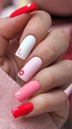 Vday Nails, Valentine Nail Art, February Nails, Nail Designs Valentines, Her Nails, Red Nail Designs, Valentine's Day Nails, Manicure E Pedicure