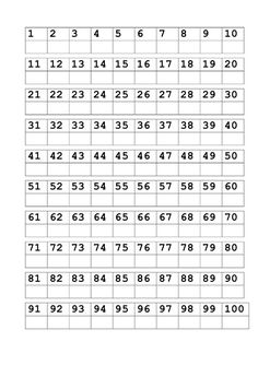 the printable number chart for numbers to be written in english and spanish, with one hundred