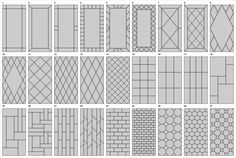 the different patterns and sizes of windows