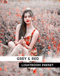 grey and red lightroom preset