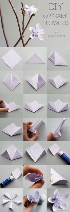 how to make origami flowers out of paper