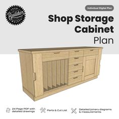 ULTIMATE Shop Storage Cabinet - John Malecki Store Wood Shop Cabinet Ideas, Workshop Cabinets Shed, Woodworking Cut List Cabinet, Woodworking Tool Cabinet Woodcraft, Apothecary Cabinet Plans Woodworking, Wood Cart, Sliding Drawers, Shop Storage Cabinets, Cabinet Plans